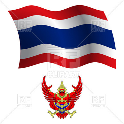 400x400 Thailand Flag And Emblem Royalty Free Vector Clip Art Image