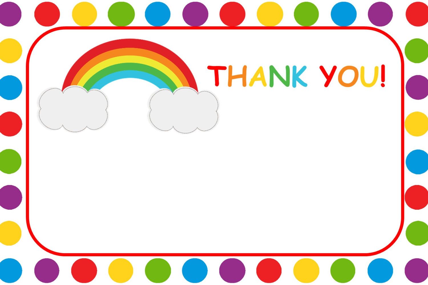 1500x1000 Rainbow Thank You Card