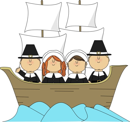 550x515 Free Children Thanksgiving Clip Art Pilgrims On The Mayflower