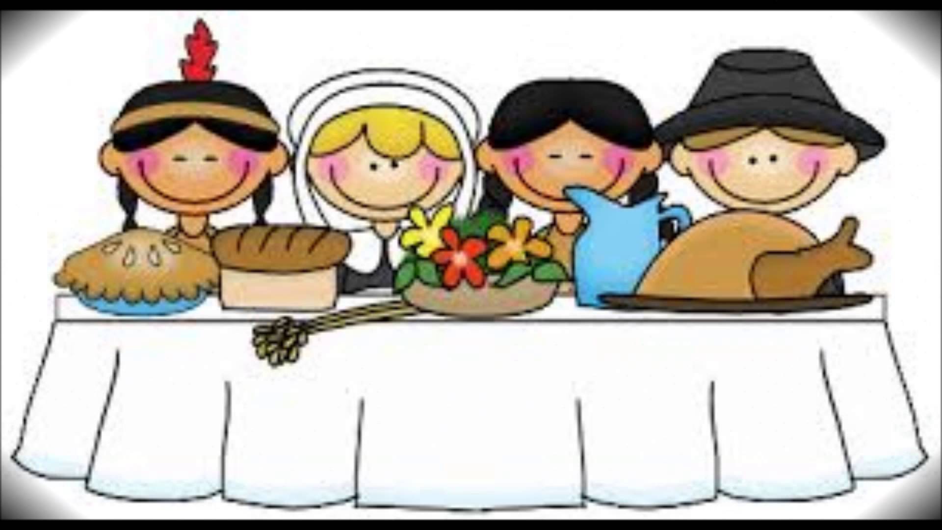 1920x1080 First Thanksgiving Table Clipart