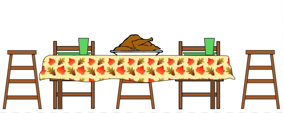 900x360 Table Turkey Thanksgiving Dinner Clip Art