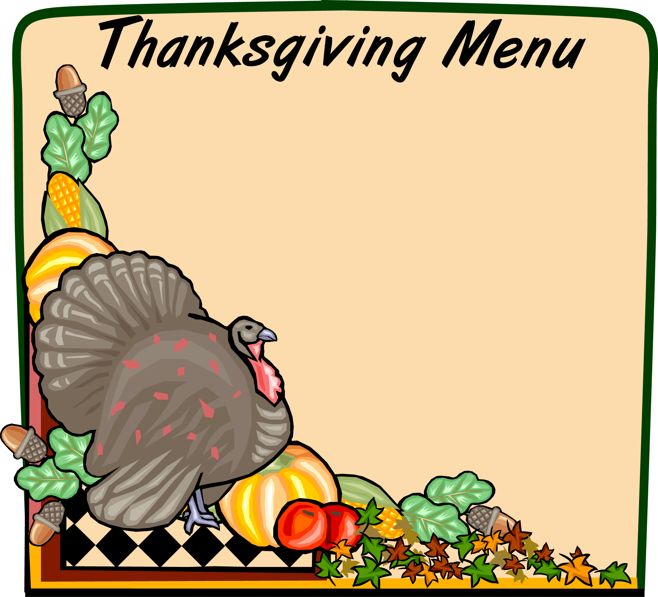 2185x1982 Collection Of Thanksgiving Menu Clip Art High Quality, Free