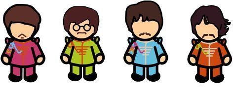472x195 Los Beatles Clipart