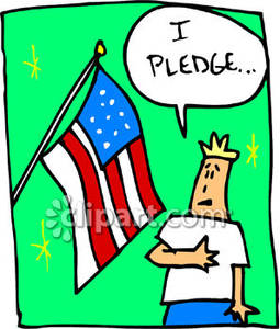 255x300 A Boy Saying The Pledge Of Allegiance Royalty Free Clipart Picture