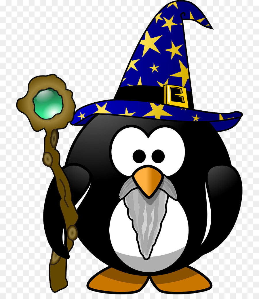 900x1040 Penguin Gandalf Magician Clip Art Trick Or Treat Png Download
