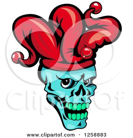 450x470 Clipart Blue Joker Head Breaking Through Paper