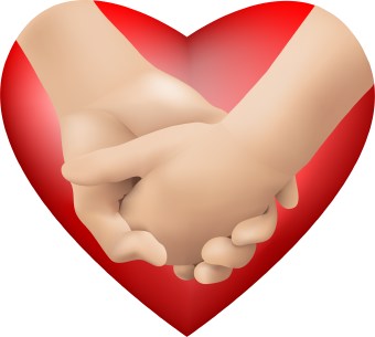 340x305 Hand Heart Clipart