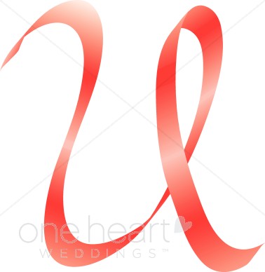 378x388 Letter U Clip Art Pink Ribbon Alphabet
