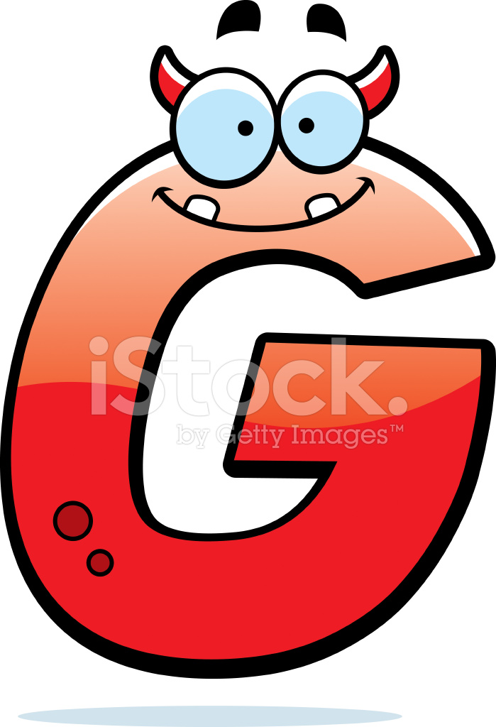 699x1024 Letter G Monster Stock Vector