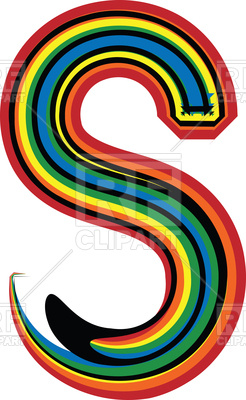 246x400 Colorful Grunge Line Font Letter S Royalty Free Vector Clip Art