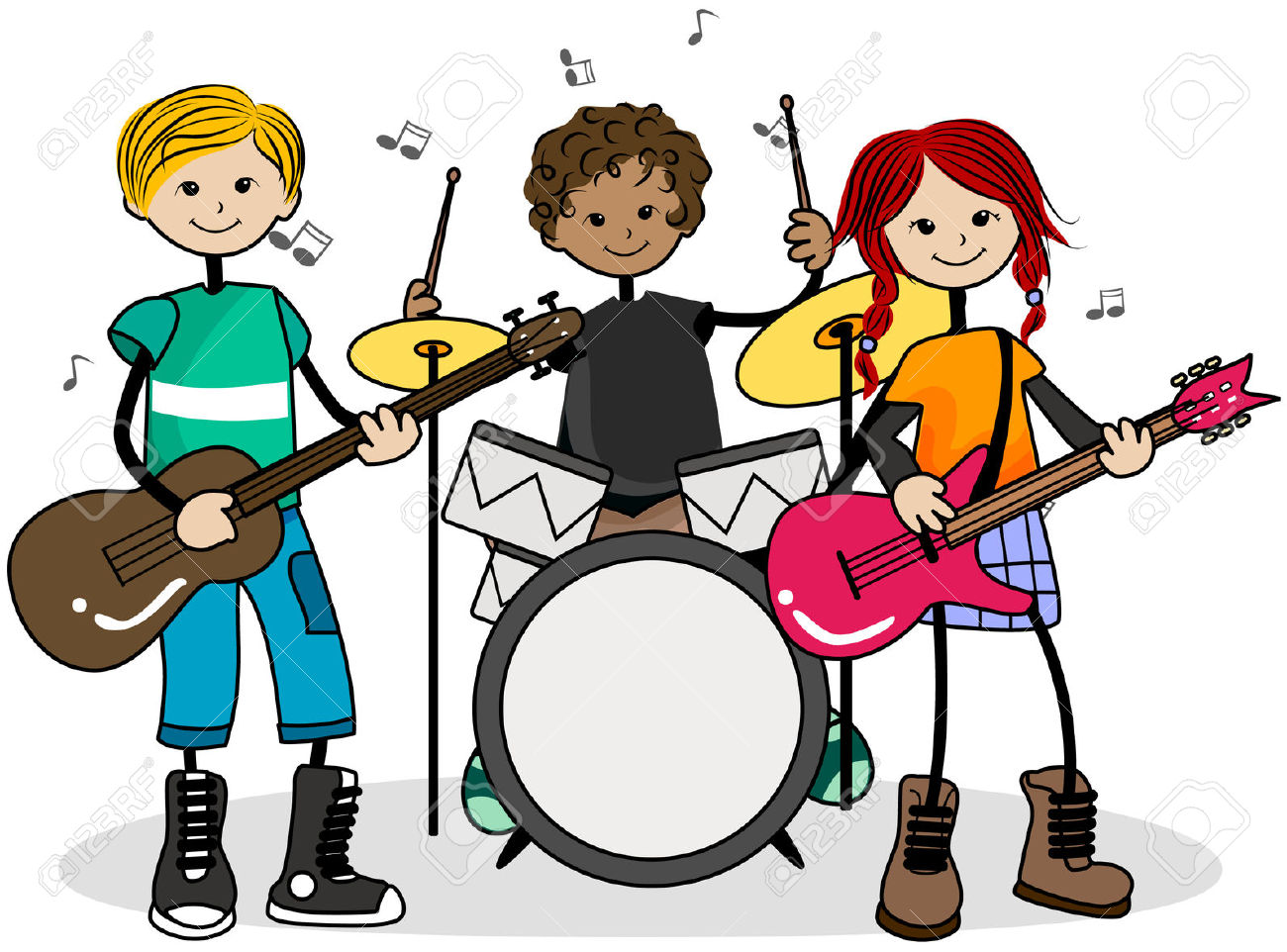 1300x962 Clip Art Rock Band Clip Art