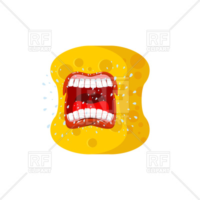 400x400 Sponge Emoji Scream Royalty Free Vector Clip Art Image