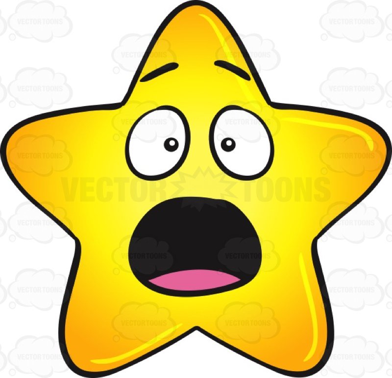 800x770 Startled And Shocked Gold Star Cartoon Emoji Cartoon Clipart