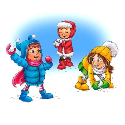 400x400 Snow Clipart Snowball Fight