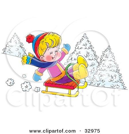 450x470 Clipart Of A Snow Sled Trike Bike