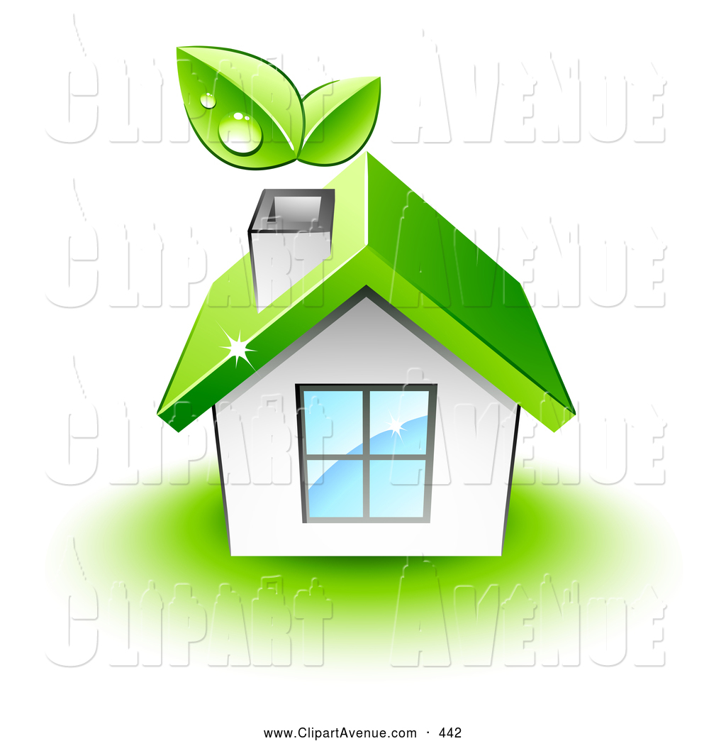 1024x1044 Avenue Clipart Of A White House With A Green Roof By Beboy