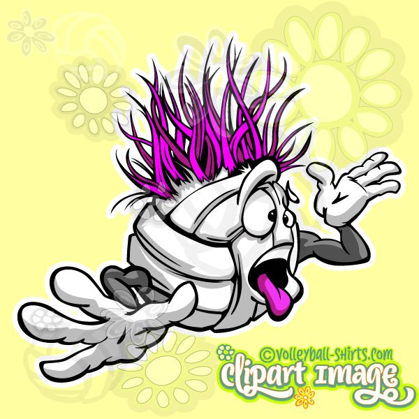 600x600 Volleyball Character