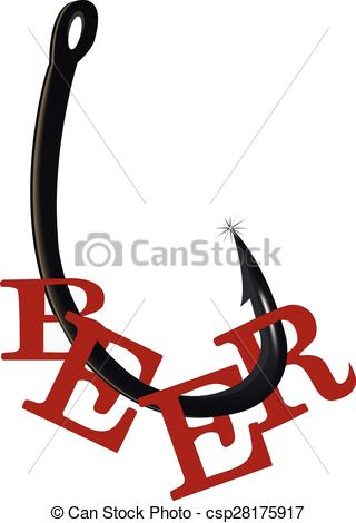 320x470 I Love Beer. Fishing Hook With Word Beer Vector Clip Art