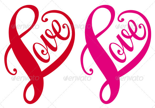 590x413 Love, Red Heart Design, Vector By Amourfou Graphicriver