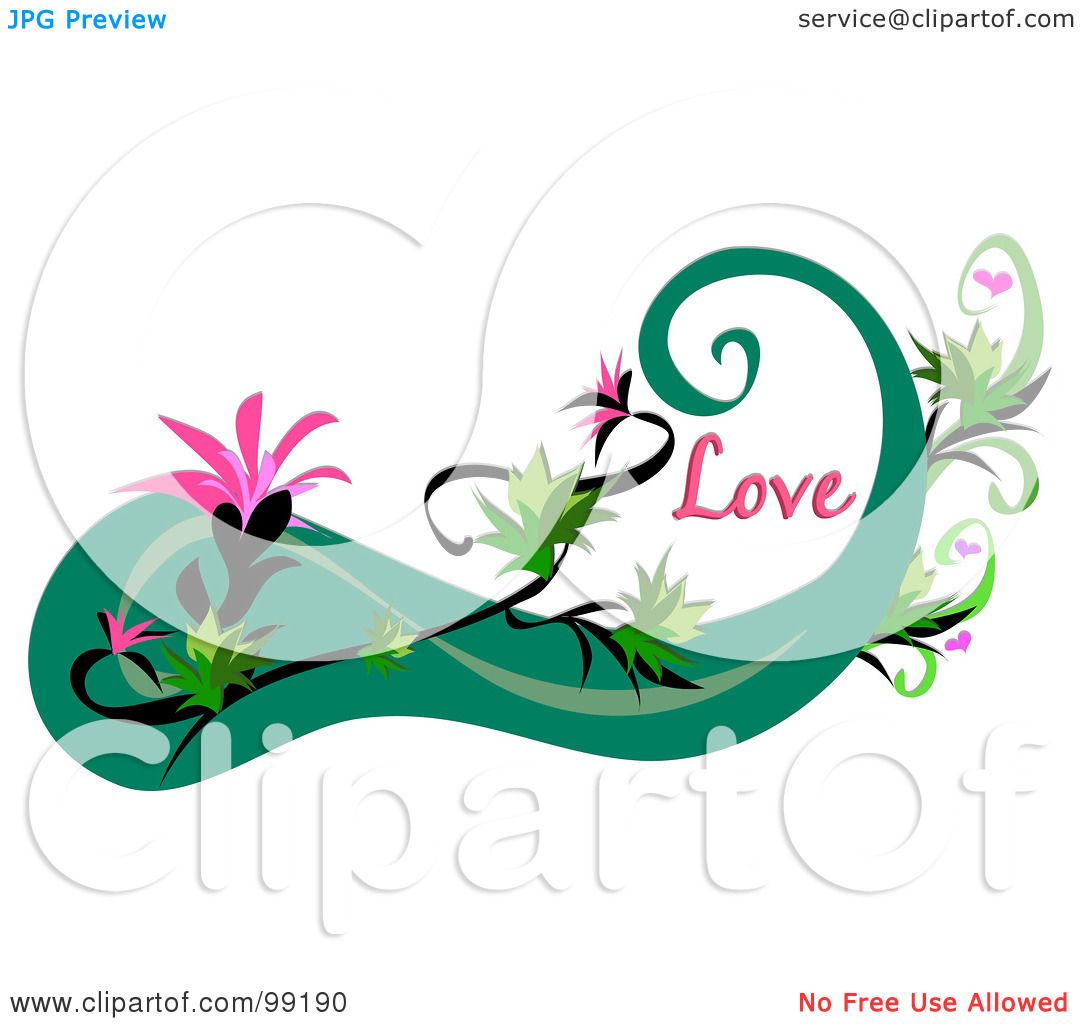 1080x1024 Royalty Free (Rf) Clipart Illustration Of The Word Love Over