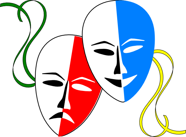 600x440 Theatre Masks Clip Art