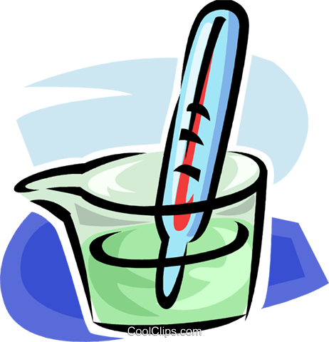 462x480 Thermometer In A Dish Of Liquid Royalty Free Vector Clip Art