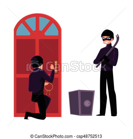 450x470 Thief, Burglar Breaking In House Going To Force Open Safe