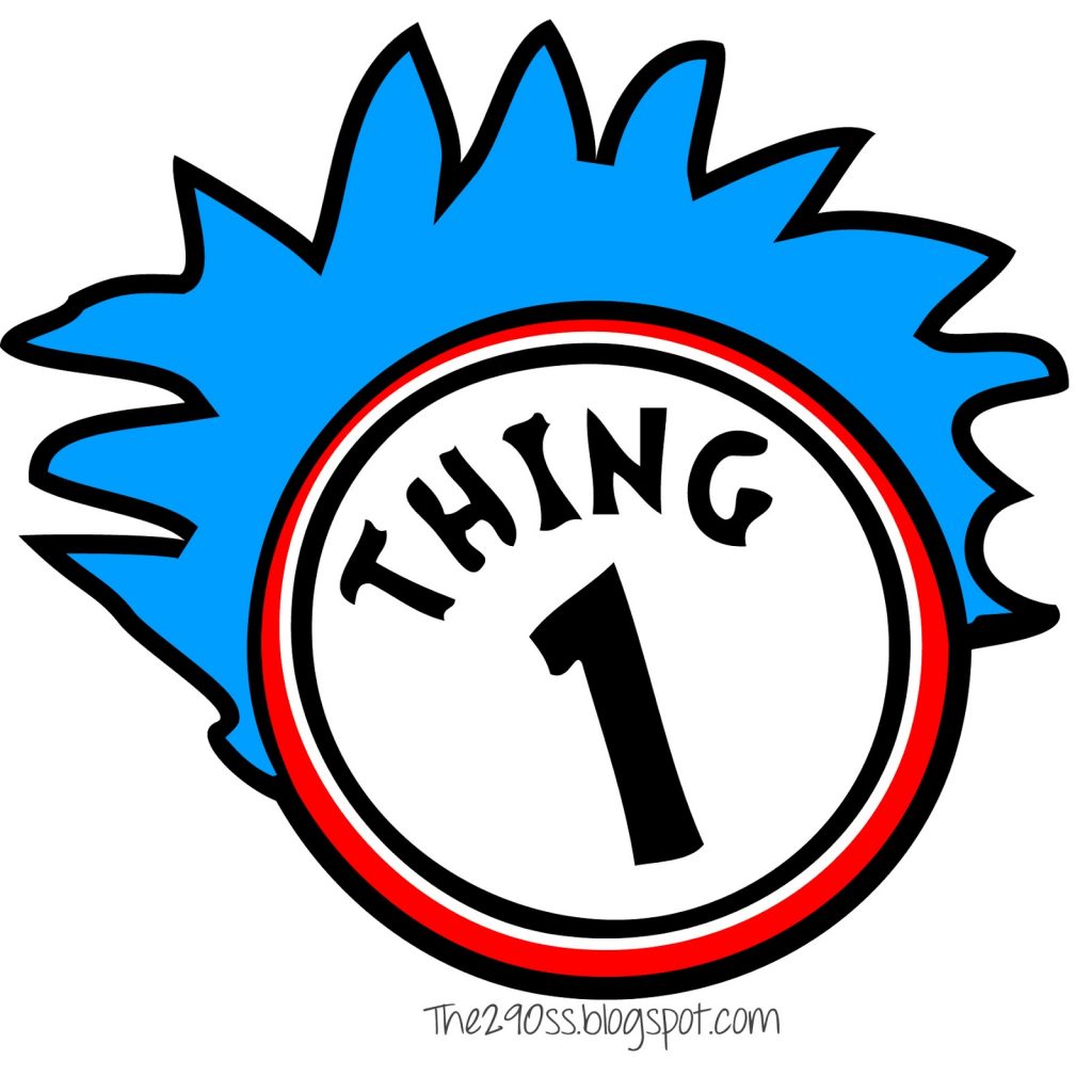 1024x1024 Thing 1 And Thing 2 Clipart Black And White