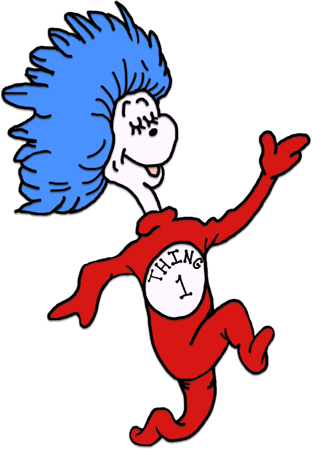 1008x1450 Thing 1 And Thing 2 Printable Template Seuss Coloring Pages T