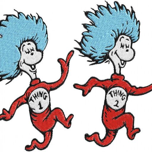 512x512 The Top 5 Best Blogs On Thing 1 And Thing 2 Clipart Black And White