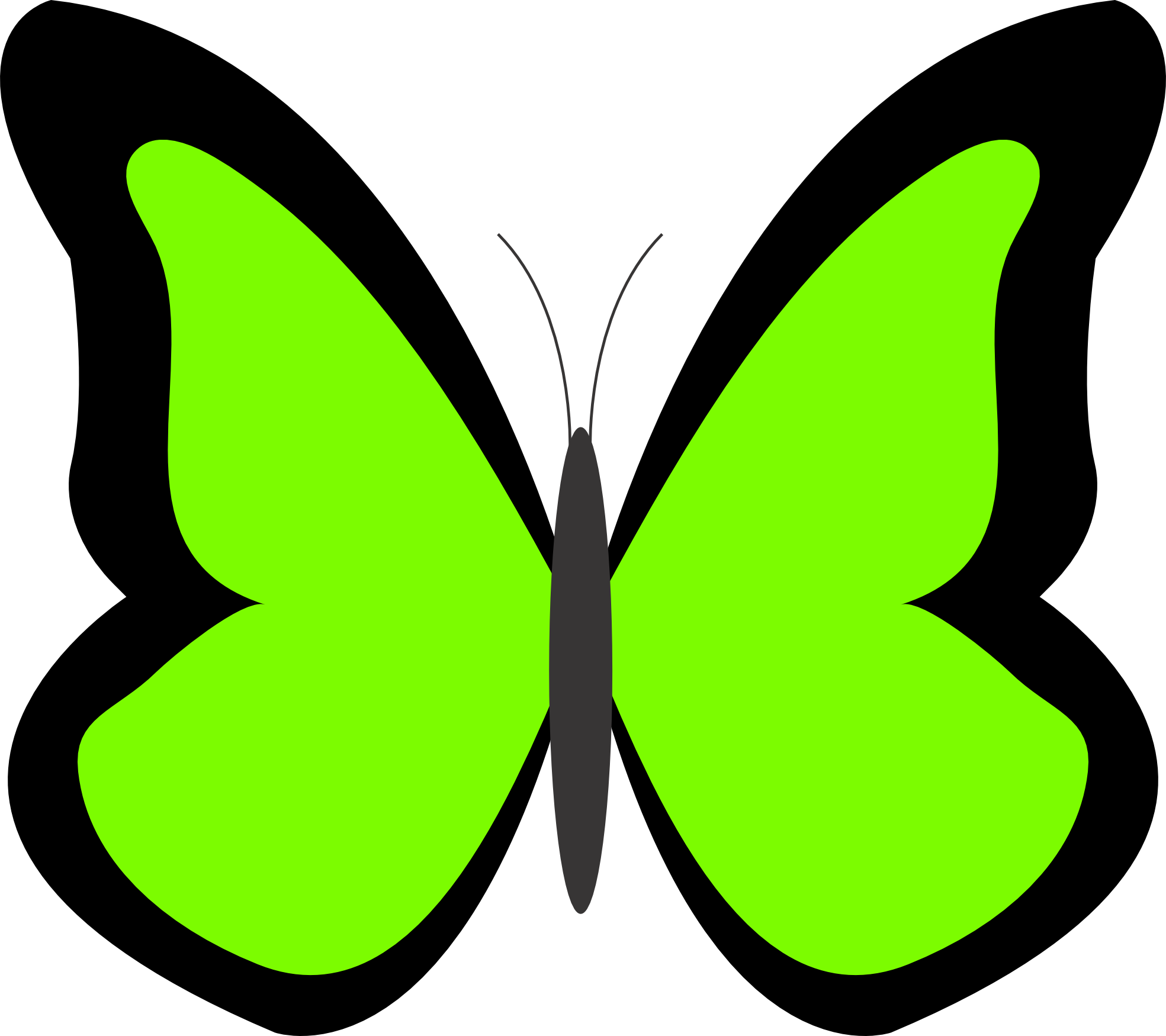 1969x1750 Butterfly Clipart Yellow Green