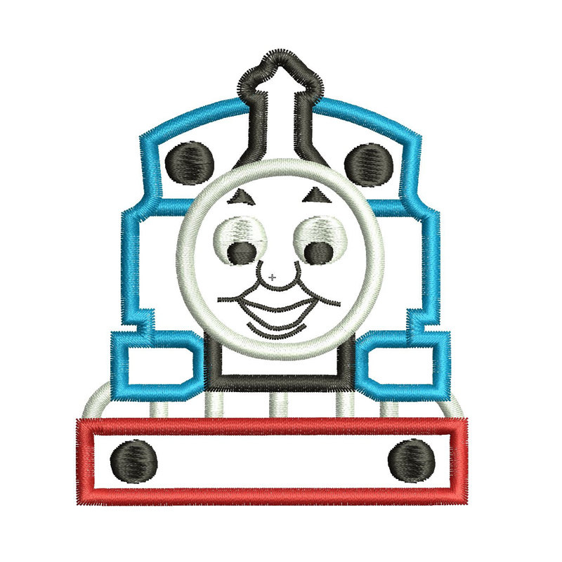 800x800 Applique Train Clipart