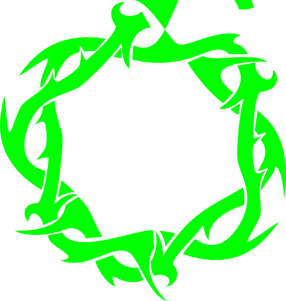564x593 Green Thorn Clip Art