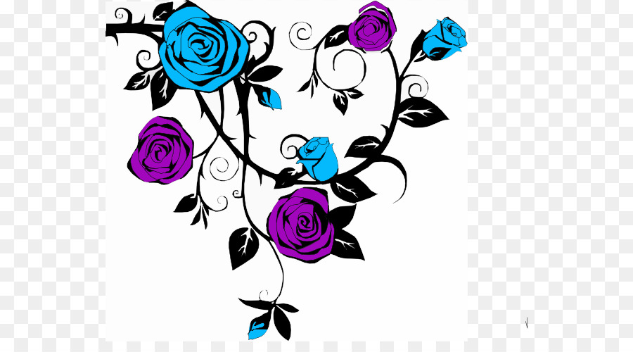 900x500 Rose Drawing Vine Clip Art