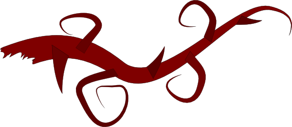 600x261 Thorny Branch 2 Clip Art