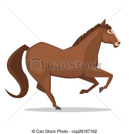 450x470 Cartoon Horse. Cartoon Illustration Of The Brown Horse Clip Art