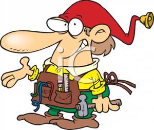 300x253 Free Elf With Hammer Clipart