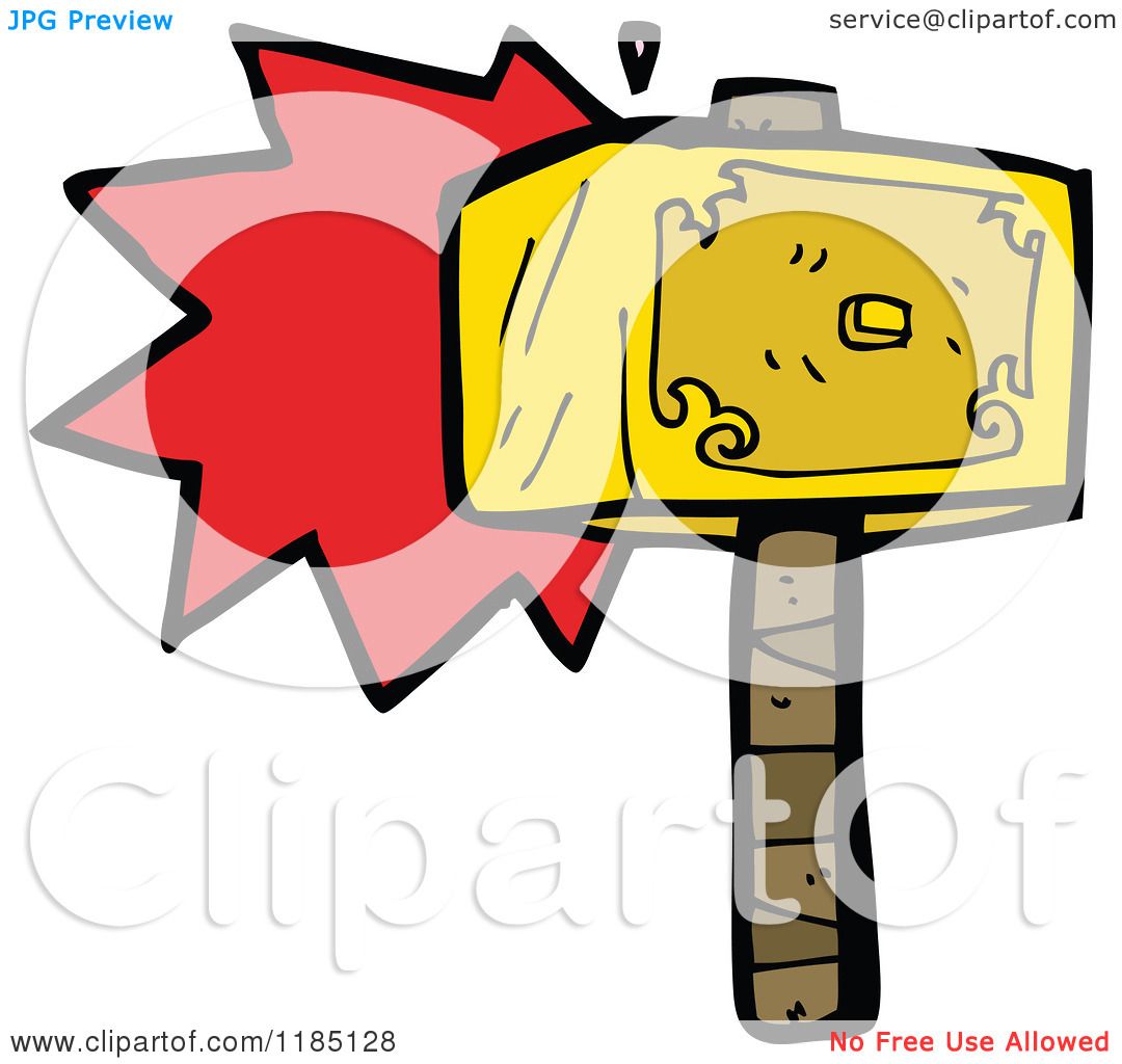 1080x1024 Cartoon Of Thor's Hammer