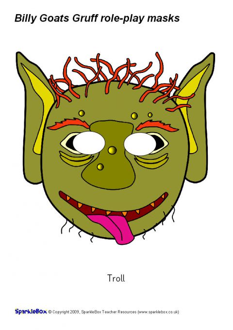 480x679 Billy Goats Gruff Role Play Masks (Sb2276)