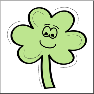 304x304 Clip Art Three Leaf Clover Smiley Color 2 I Abcteach