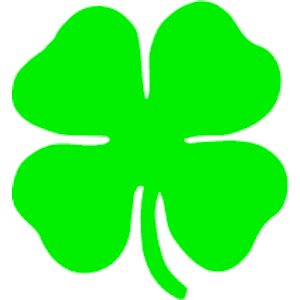300x300 Four Leaf Clover Border Clipart