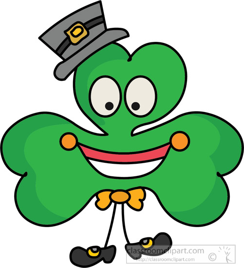 501x550 St Patricks Day Clipart Cartoon Style Three Leaf Clover Clipart