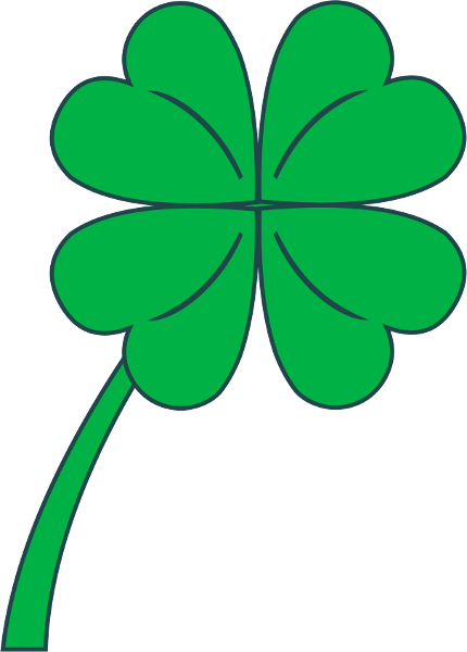 430x600 4 Leaf Clover Free Clover Clipart Holiday Stpatrick Clip Art