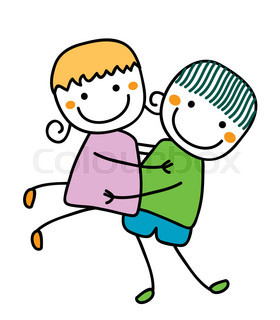 280x320 Baby Girl (Thumbelina) With Red Bow And Boy In Blue Cup