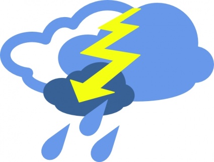 425x322 Free Download Of Severe Thunder Storms Weather Symbol Clip Art