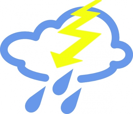 425x366 Free Download Of Thunder Storms Weather Symbol Clip Art Vector