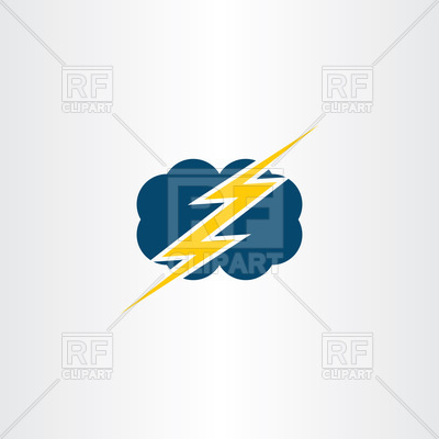 400x400 Storm Thunder Cloud Icon Royalty Free Vector Clip Art Image