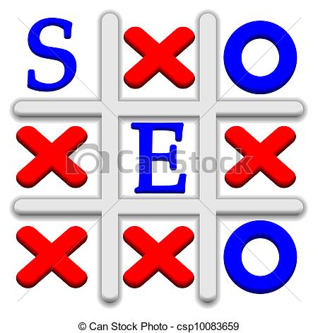 450x470 Vector Seo Tic Tac Toe Background. Eps 10 Illustration Clipart