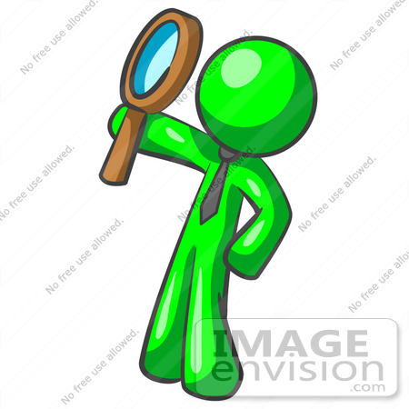 450x450 Clip Art Graphic Of A Green Guy Character Wearing A Business Tie