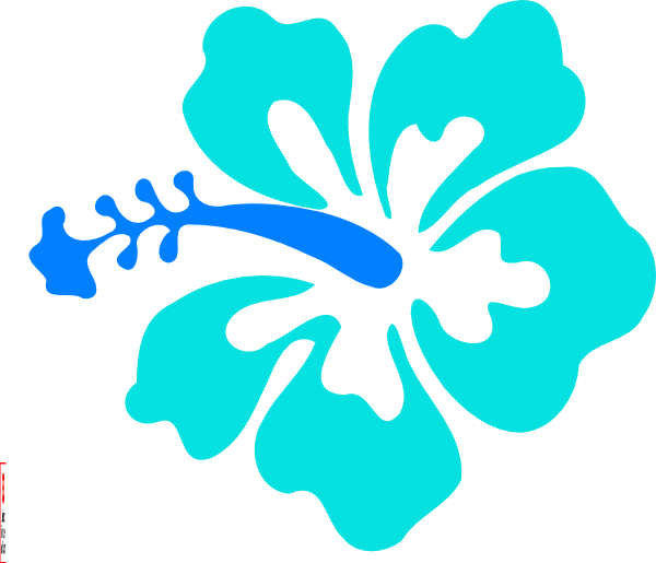 600x515 Blue Hibiscus Clip Art